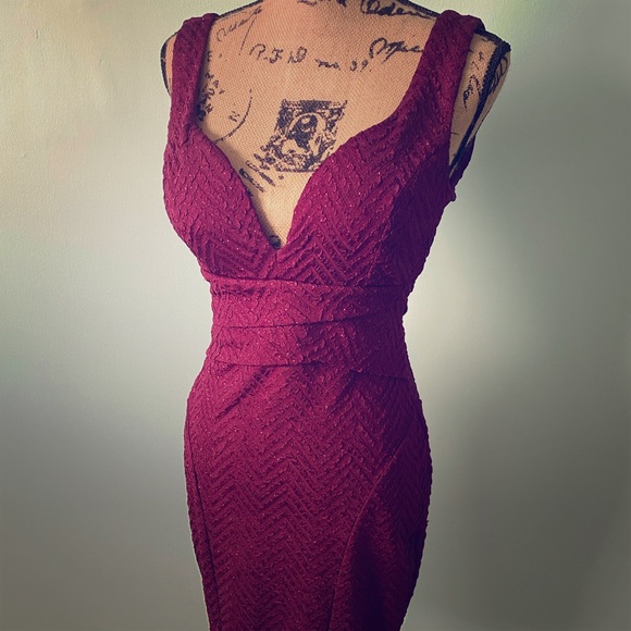 honey and rosie burgundy dress